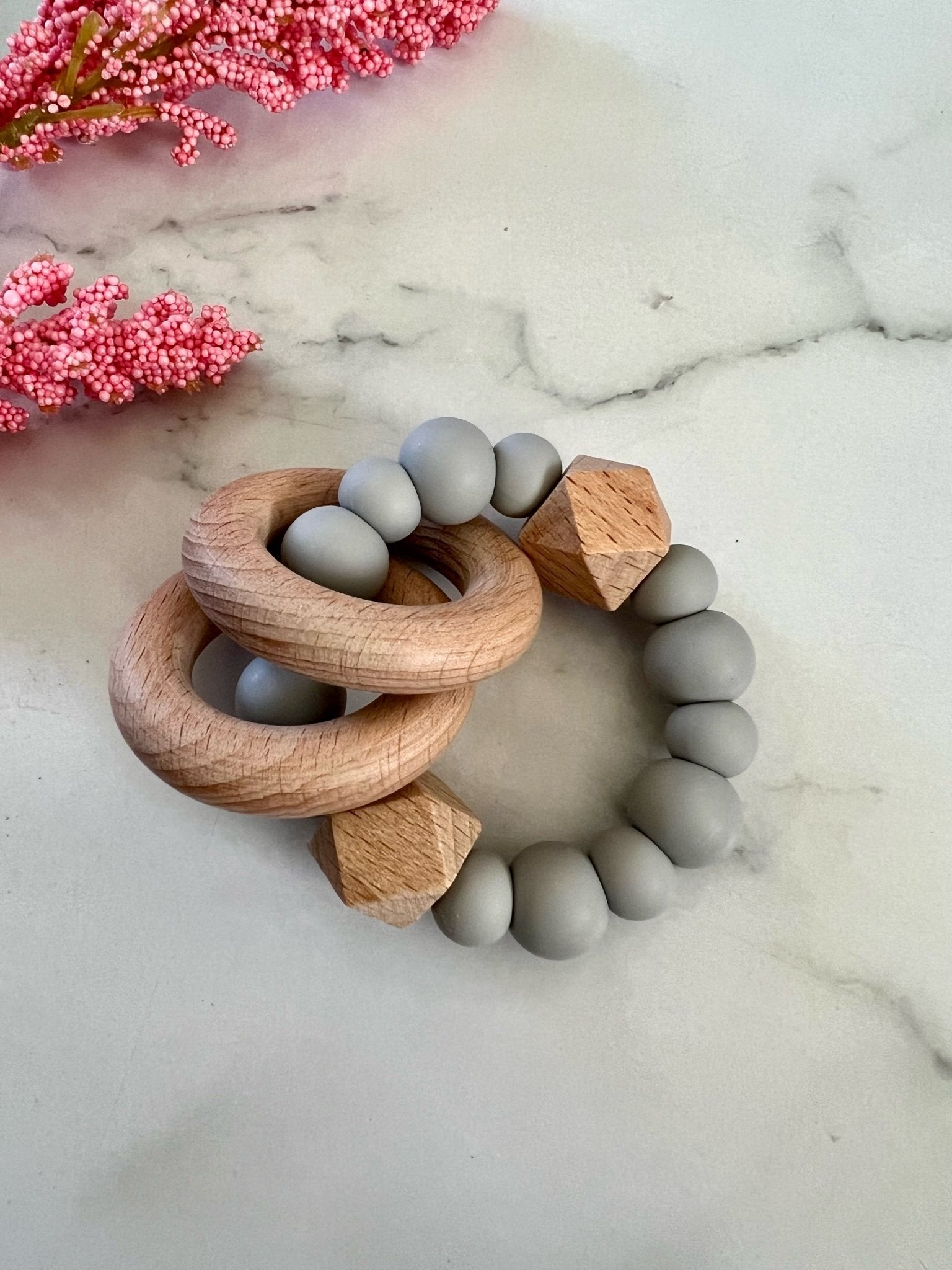  Earthy Teether Rattle Toy  